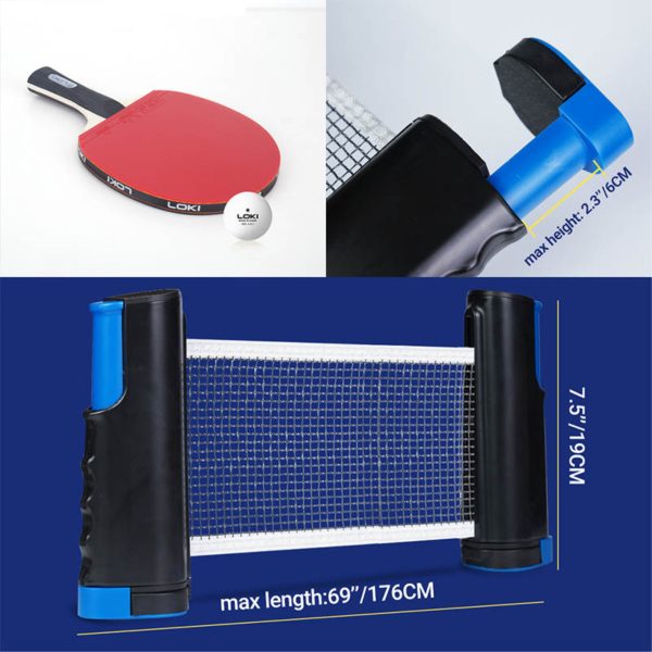 Set De Ping Pong Con Red Retractil Para 4 Jugadores - Image 4