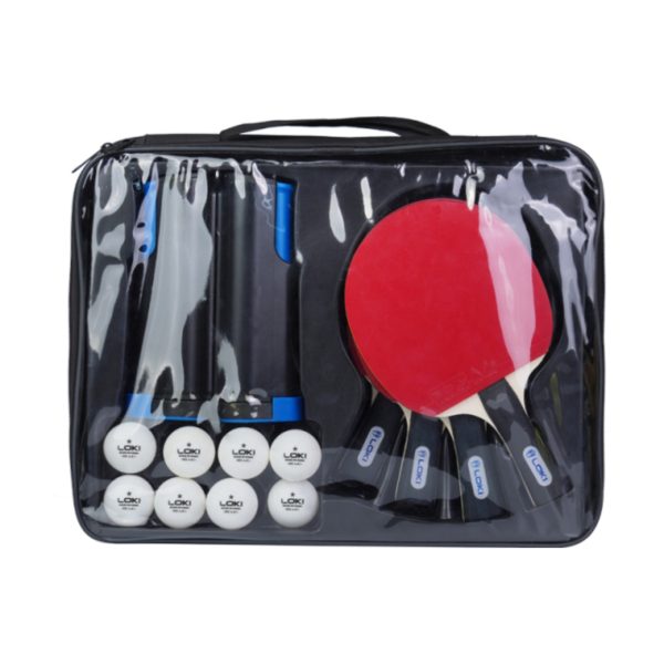 Set De Ping Pong Con Red Retractil Para 4 Jugadores - Image 3